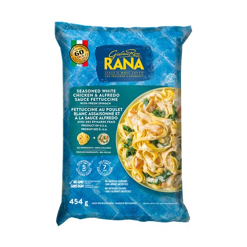 Rana Seasoned White Chicken & Alfredo Sauce Fettuccine 454 g