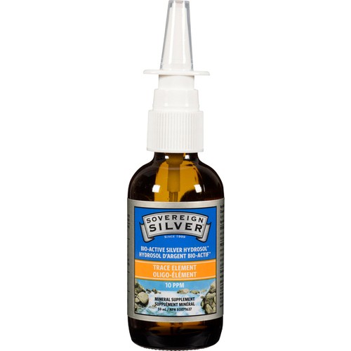Sovereign Silver Bio-Active Silver Hydrosol Mineral Supplement Trace Element 10 PPM 59 ml