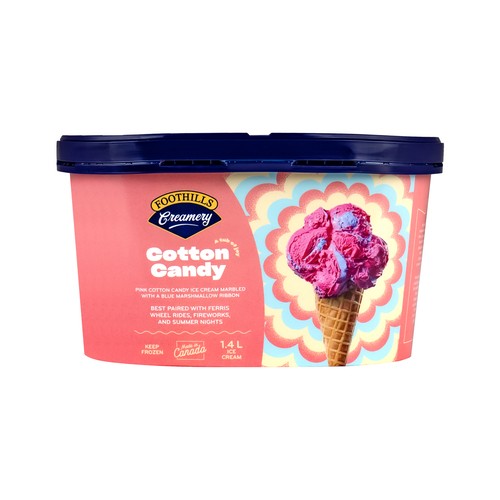 Foothills Creamery Ice Cream Cotton Candy 1.4 L