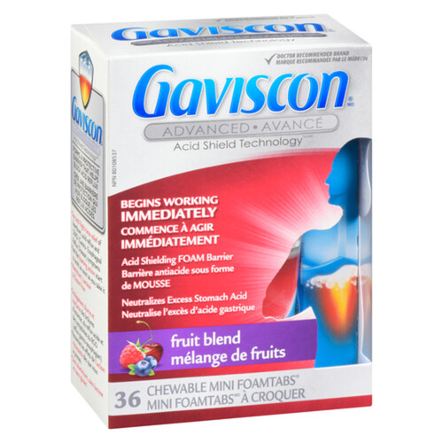 Gaviscon Advanced Antacid Fruit Blend 36 EA Voilà Online Groceries