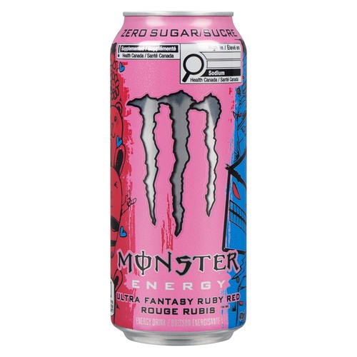 Monster Zero Sugar Energy Drink Ultra Fantasy Ruby Red 473 ml (can)