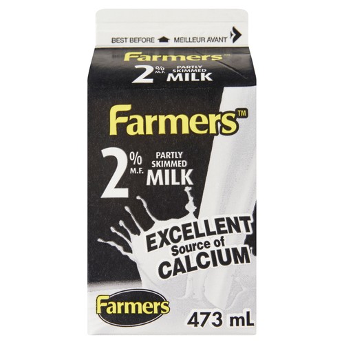 Farmers 2% Milk Partly Skimmed 473 ml