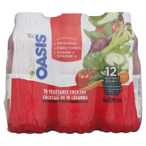 Oasis Cocktail Ten Vegetables 6 X 300 ml (bottles)