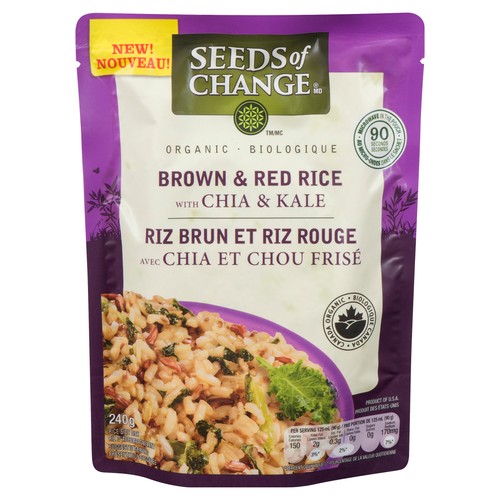 Seeds Of Change Organic Brown & Red Rice With Chia & Kale 240 g