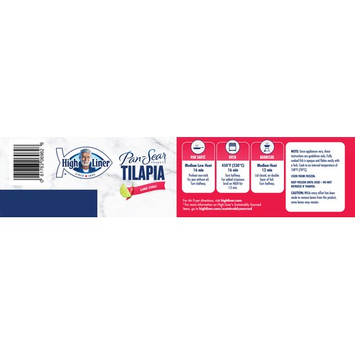 High Liner Frozen Pan-Sear Selects Tilapia Fillets Chili Lime 540 g