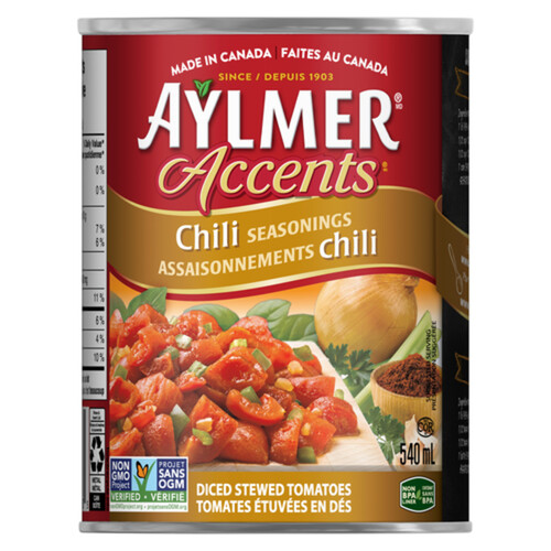 Aylmer Accents Tomatoes Chili Seasoning Stewed 540 ml