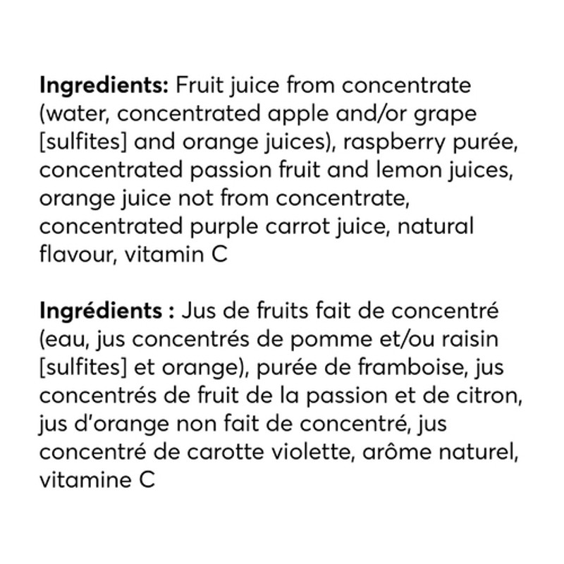 Oasis Juice Orange Raspberry Passion Fruit 1.6 L - Voilà Online ...