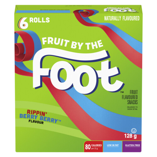 Betty Crocker Fruit By The Foot Gluten-Free Fruit Snacks Rippin' Berry Berry 128 g