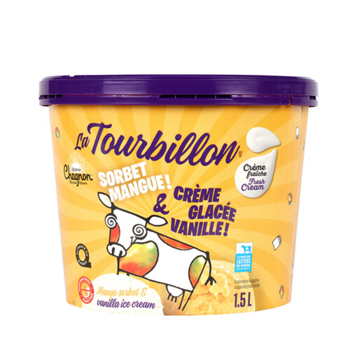 La Tourbillon Ice Cream Mango Sorbet And Vanilla 1.5 L