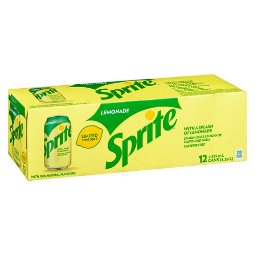 Sprite Soft Drink Lemonade 12 x 355 ml (cans)