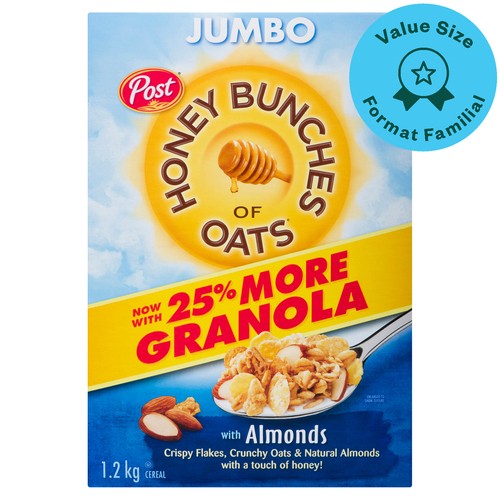 Post Jumbo Honey Bunches Of Oats With Almonds 1.2 kg