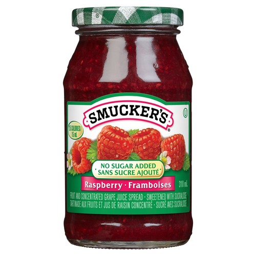Smucker's No Sugar Added Jam Raspberry 310 ml