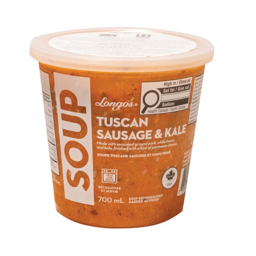 Longo's Soup Tuscan Sausage And Kale 700 ml