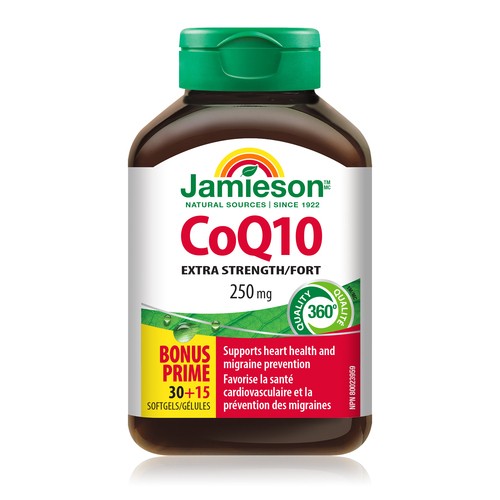 Jamieson Supplement CoQ10 250 mg Softgels 45 Count