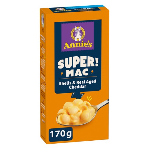 Annie's Super! Mac N Cheese Shells & Real Aged Cheddar 170 g