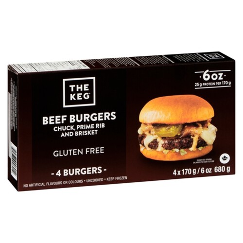 The Keg Gluten-Free Frozen Beef Burgers 680 g