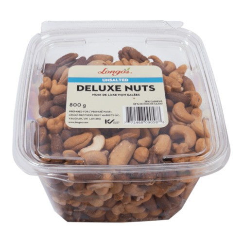 Longo's Deluxe Nuts Unsalted 800 g