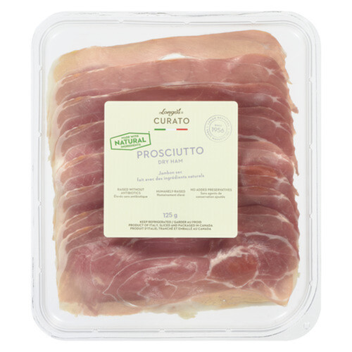 Longo's Curato Natural Prosciutto Dry Ham 125 g