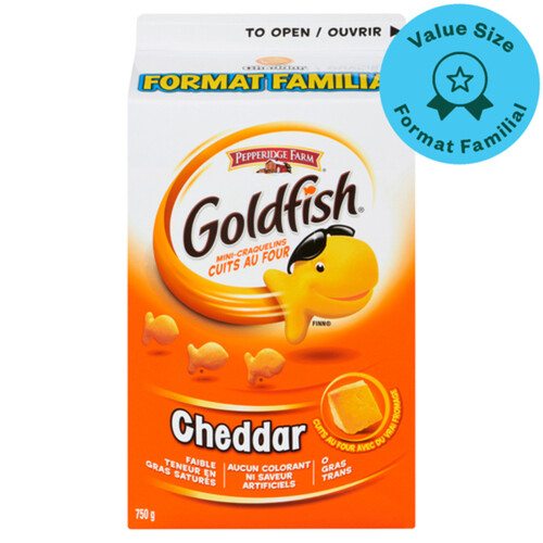 Pepperidge Farm Goldfish Crackers Family Size Cheddar 750 g