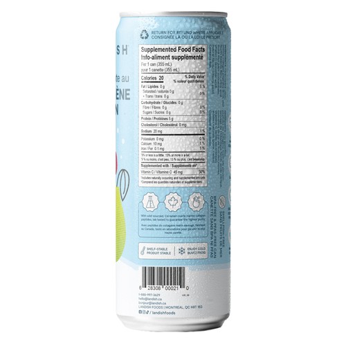 Landish Marine Collagen Sparkling Water Cherry Pear 355 ml (can)