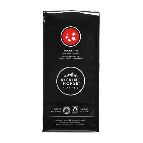 Kicking Horse Organic Whole Bean Coffee Lucky Jim Medium 454 g