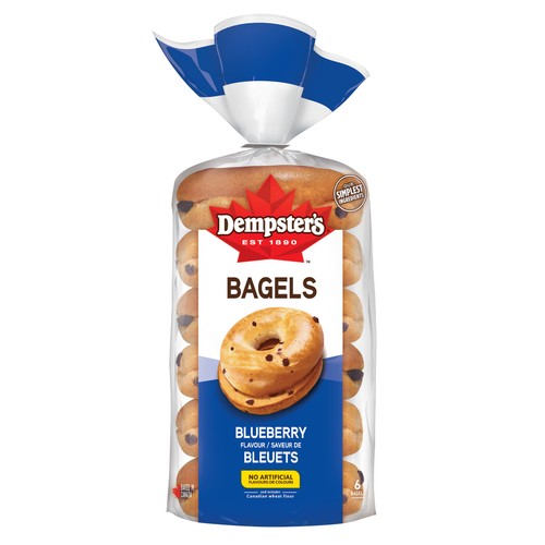 Dempster’s Bagels Blueberry Flavour 6 Pack 450 g