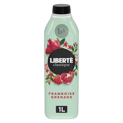 Liberté Classique 1.5% Drinkable Yogurt Raspberry Pomegranate 1 L