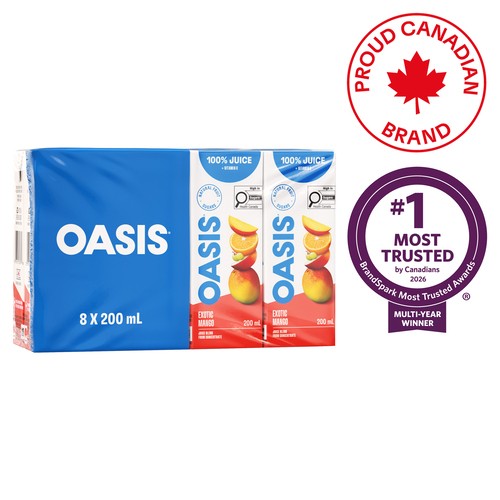 Oasis Juice Boxes Exotic Mango 8 x 200 ml