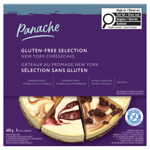 Panache Gluten-Free Selection Frozen New York Cheesecake Variety Flavours 600 g 