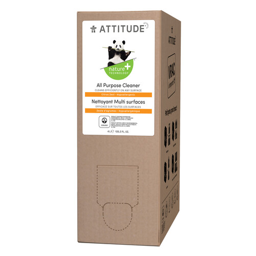 Attitude Nature+ Bulk To Go All Purpose Cleaner Citrus Zest 4 L