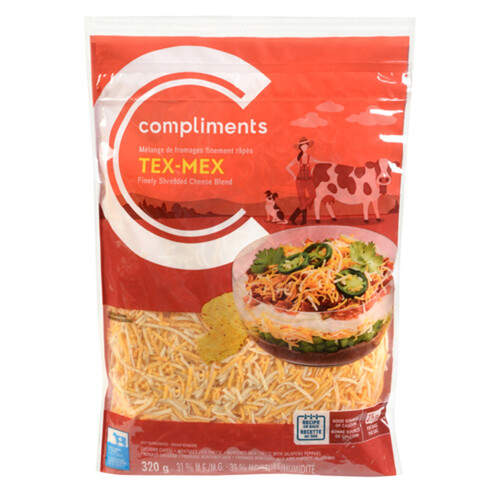 Compliments Shredded Cheese Tex Mex Blend 320 g