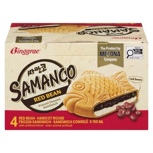 Binggrae Samango Frozen Sandwich Red Bean 4  x 150 ml