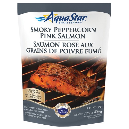 Aqua Star Frozen Salmon Smoky Peppercorn 454 g