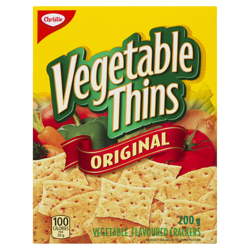 Christie Vegetable Thins Crackers Original 200 g