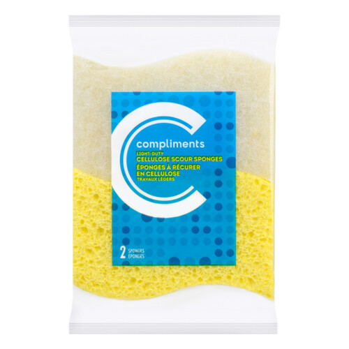 Compliments Cellulose Scour Sponge 2 Pack