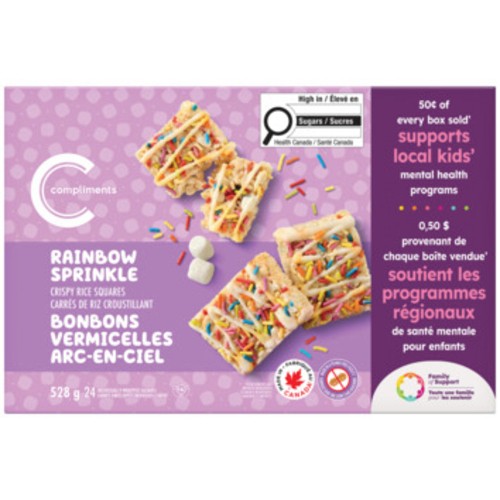 Compliments Crispy Rice Square Rainbow Sprinkles 528g