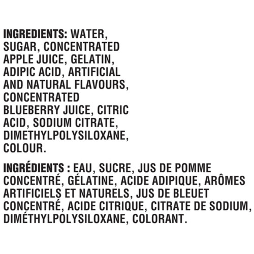Jell-O Refrigerated Gelatin Snacks Blueberry 4 x 96 g