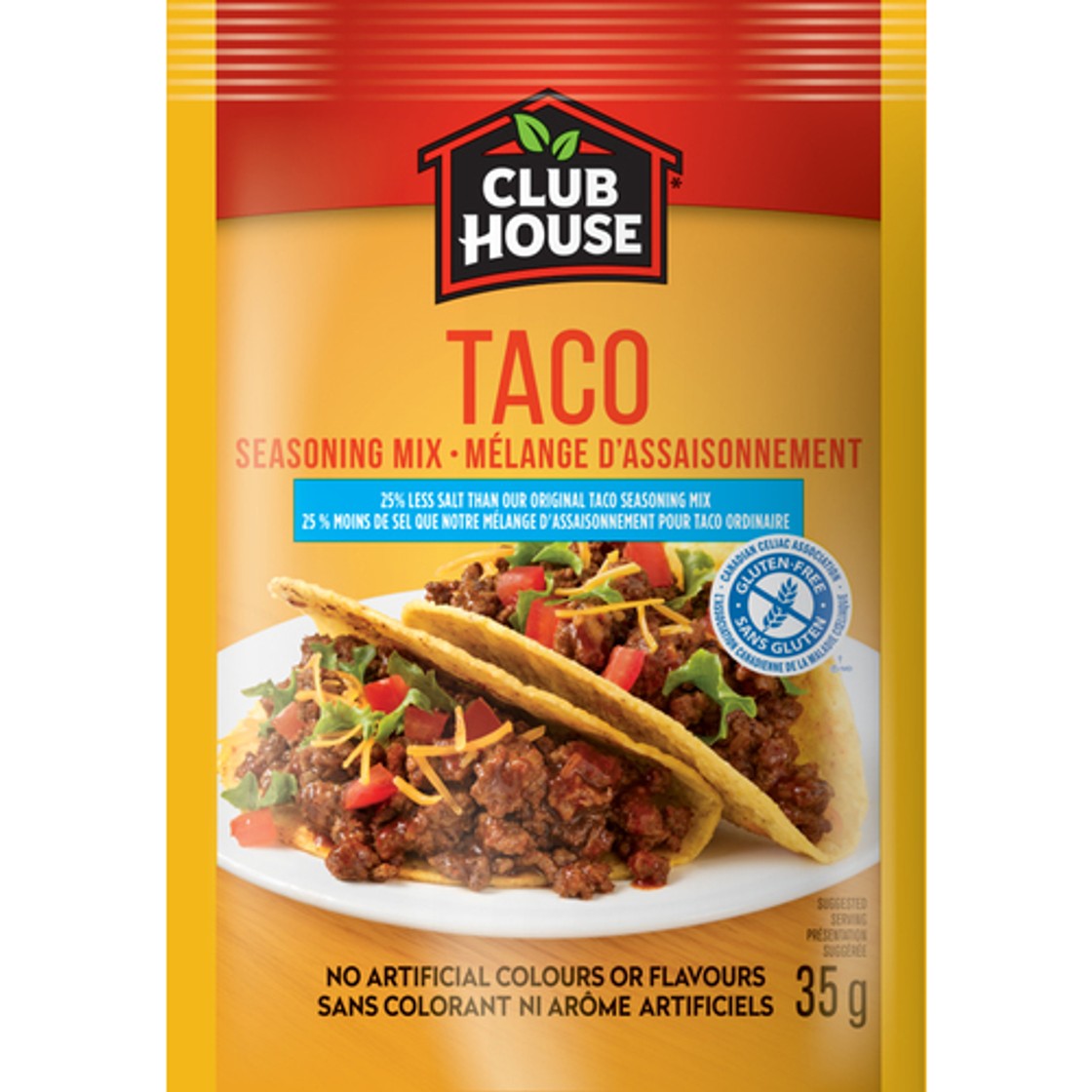 Club House GlutenFree Seasoning Mix Taco 35 g Voilà Online Groceries