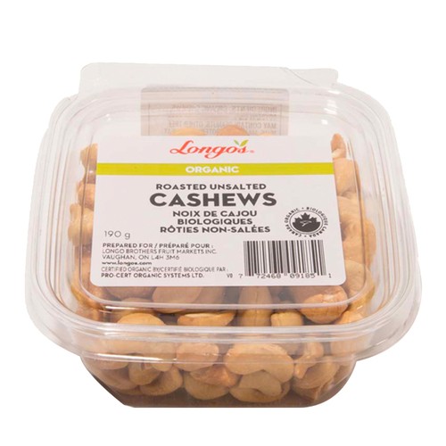 Longo's Organic Roasted Cashews 190 g