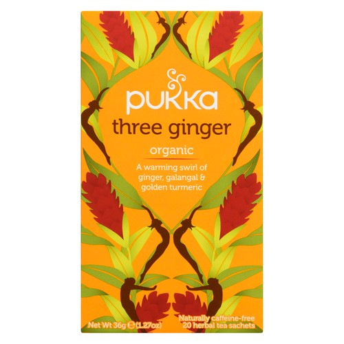 Pukka Organic Herbal Tea Three Ginger 20 Tea Bags