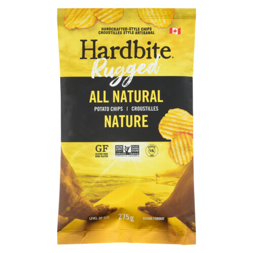 Hardbite Gluten-Free Rugged Potato Chips All Natural 275 g