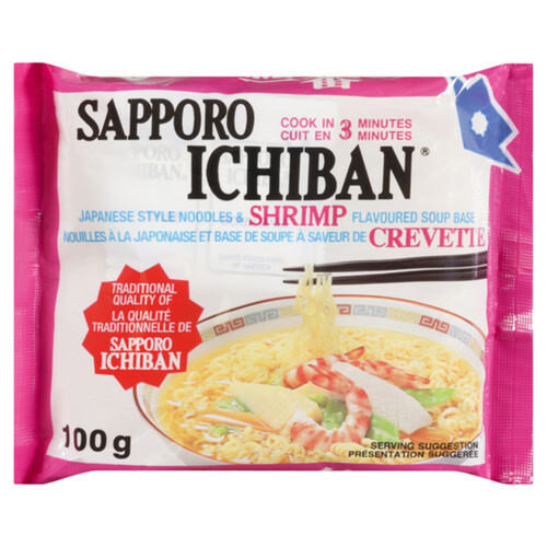 Sapporo Ichiban Instant Noodles Shrimp Japanese Style 100 g