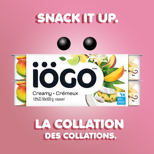 iÖGO 1% Yogurt Cups Creamy Tropical 16 x 100 g