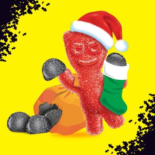 Maynards Sour Patch Kids Christmas Candy Coal Black Raspberry 100 g