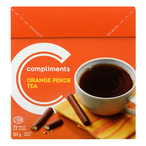 Compliments Tea Orange Pekoe 72 Tea Bags 