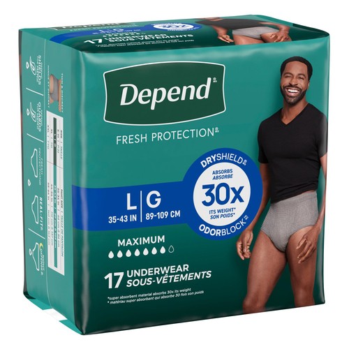 Depend Men's Underwear Large 17 Count