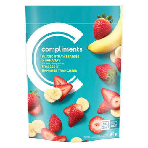 Compliments Frozen Sliced Strawberries & Banana 600 g