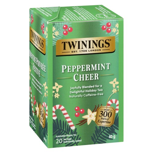 Twinings Flavoured Herbal Tea Peppermint Cheer 20 Tea Bags 