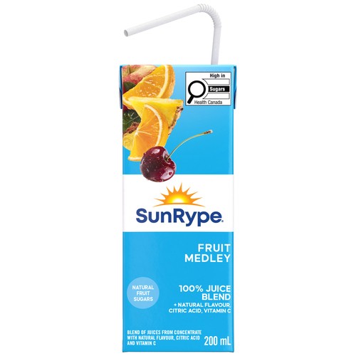 SunRype Juice Fruit Medley Boxes 5 x 200 ml