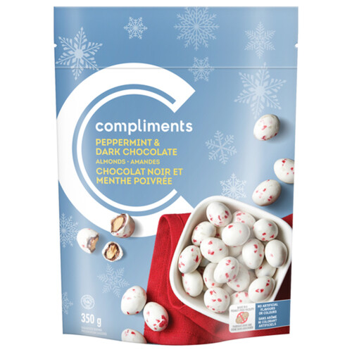 Compliments Almonds Peppermint and Dark Chocolate Covered 350 g